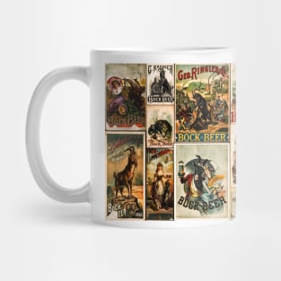 Vintage Bock Beer Posters Collage Mug